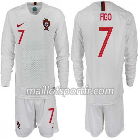 Maillot de Foot Portugal FIGO 7 Enfant Extérieur Coupe du monde 2018 ML